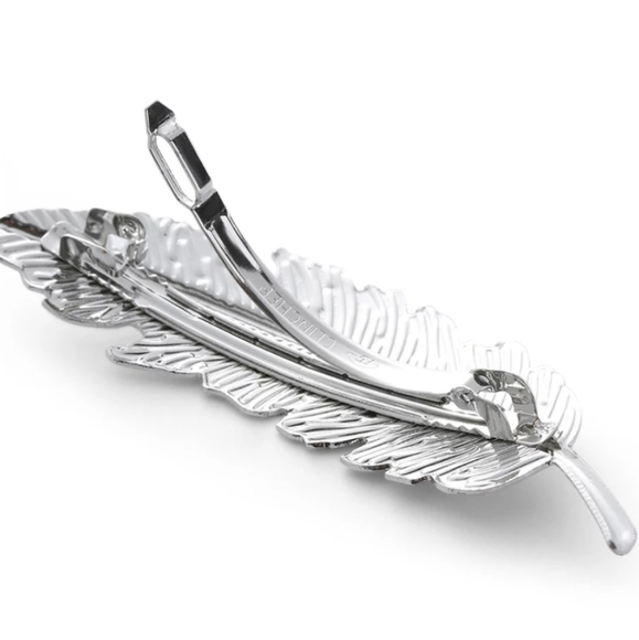 *Violet* Leaf Barrette - Picture 6 of 7